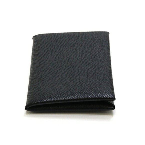 HERMES Black Leather Card Holder - Picture 3 of 6